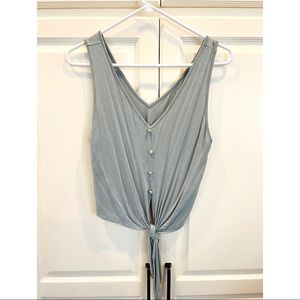 Good luck gem medium aqua green crop top